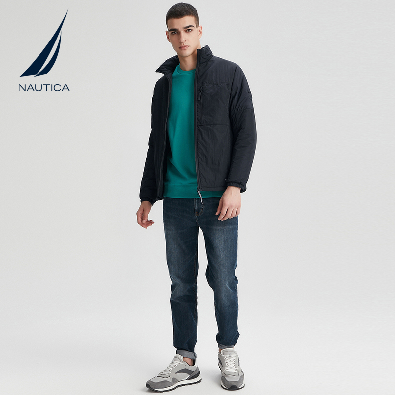 NAUTICA/诺帝卡男装秋冬休闲立领防轻泼水厚夹克保暖外套男JO1499