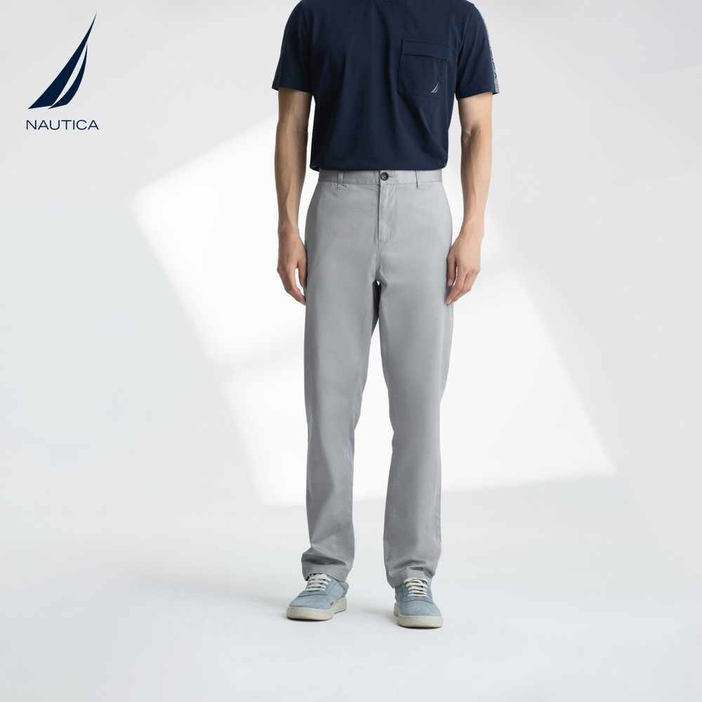 NAUTICA/诺帝卡男装春秋柔软透气弹力通勤直筒商务休闲裤PO2241_虎窝淘