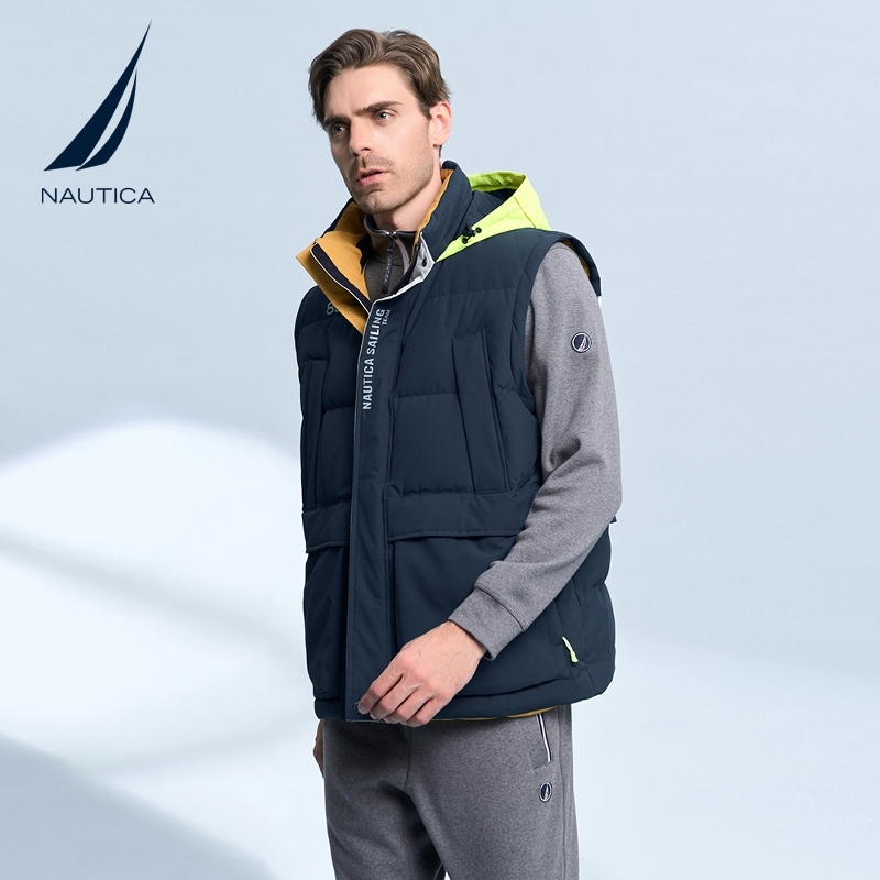 NAUTICA/诺帝卡男装秋冬可拆卸袖90绒防风保暖羽绒服JS2412-图1