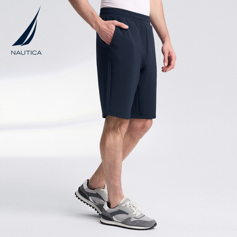 NAUTICA/诺帝卡男装夏季莫代尔混纺宽松休闲运动针织短裤KO3221
