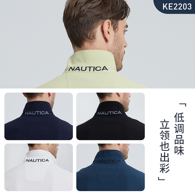 NAUTICA/诺帝卡男装夏季商务休闲透气短袖翻领T恤POLO衫男 - 图3