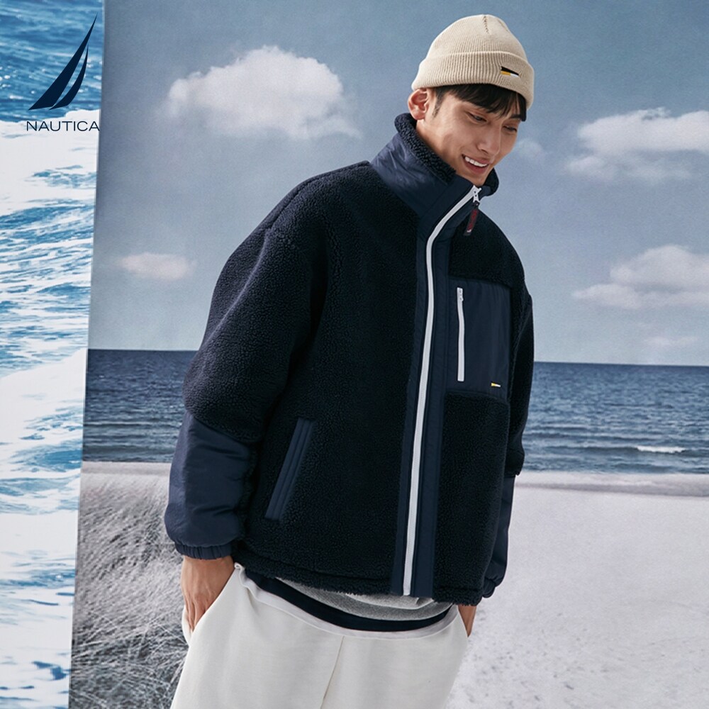 NAUTICA/诺帝卡春秋男女同款休闲潮流摇粒绒保暖夹克厚外套KW1467_虎窝淘