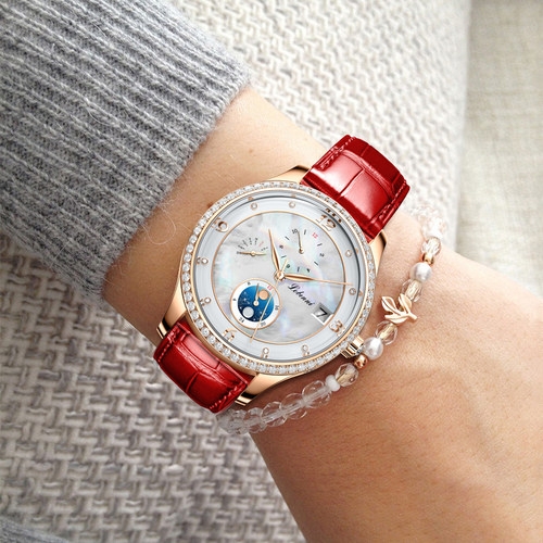 罗宾尼女士手表女名牌正品机械表女轻奢新款品牌贝母女表小众女款 - 图2