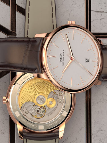 罗宾尼品牌官方正品手表男士全自动机械表皮带商务男表超薄十大 - 图0