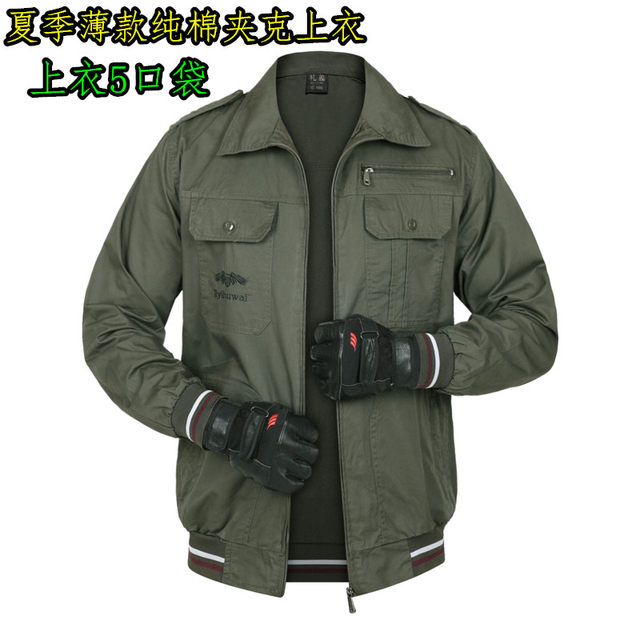 Summer pure cotton tops work clothes jackets