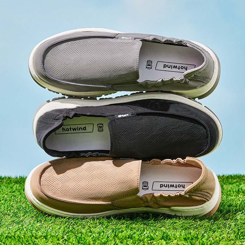 热风23年春季新款时尚简约轻便男鞋 热风男鞋布鞋