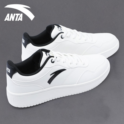 安踏板鞋男款2025秋季新款官方正品低帮透气百搭小白鞋休闲鞋子男 - 图2