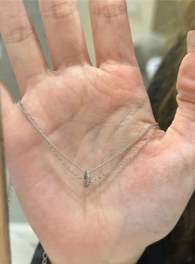 如蝶在野 双层细项链叠戴简约小众设计百搭锁骨链女高级感颈链