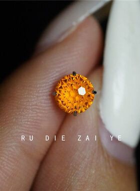 如蝶在野 虎睛~6mm爆闪芬达烟花切耳蜗钉钛钢平底8mm耳骨钉耳钉
