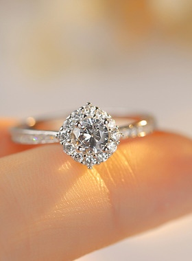 TOOK Otnament新款S925纯银爪牙镶钻戒指女原创设计时尚高级ins风