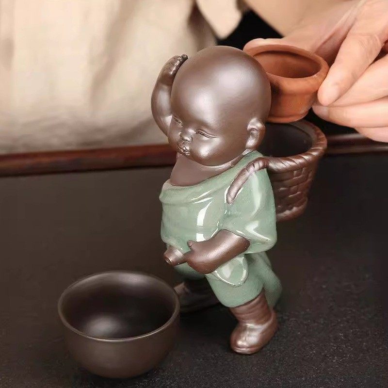 可爱小和尚茶宠摆件紫砂童子茶具配件茶道装饰品,淘宝优惠券,粉丝福利购,淘宝优惠卷