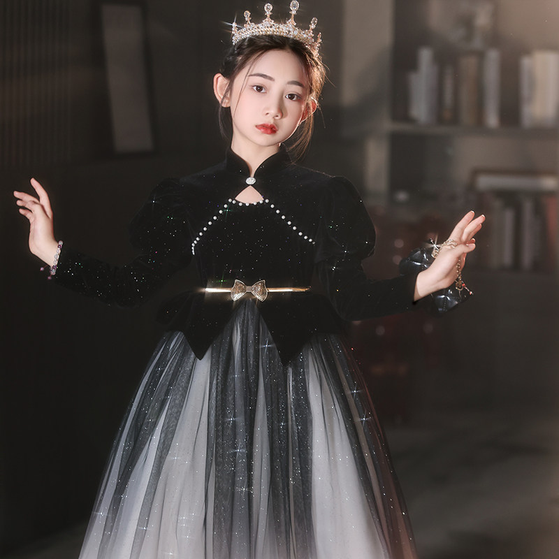 儿童晚礼服公主裙高端轻奢小众钢琴演出服蓬蓬纱主持人花童婚纱秋,淘宝优惠券,粉丝福利购,淘宝优惠卷