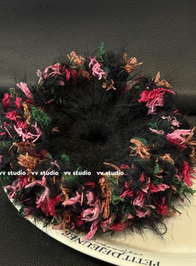 纯手工钩织发圈毛绒大肠发圈女温柔气质发饰头饰森系仙美高级感