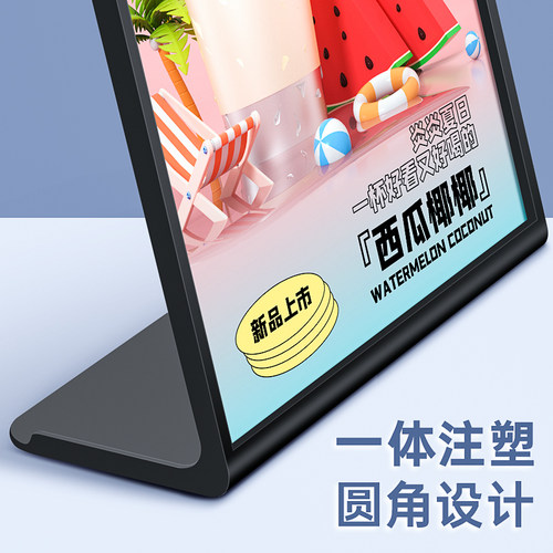 亚克力台牌桌牌A4台签防摔注塑台卡菜单牌立牌广告牌A5T型双面透明展示架l型产品餐牌汉堡奶茶店餐桌牌定制 - 图2