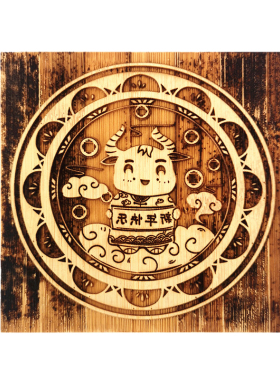 牛年剪纸儿童民俗年画木刻拓印板