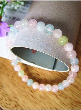 天然摩根石晶莹剔透手串特价包邮