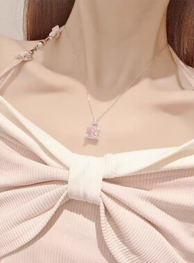 奢华高端设计流行项链冰花切吊坠