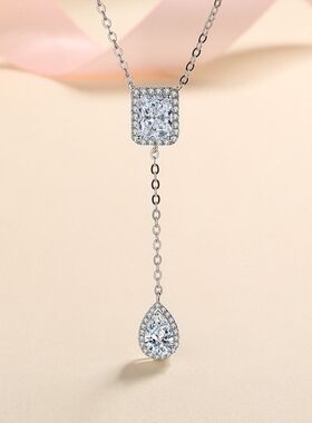 爆闪泡泡项链莫桑石网红简约个性