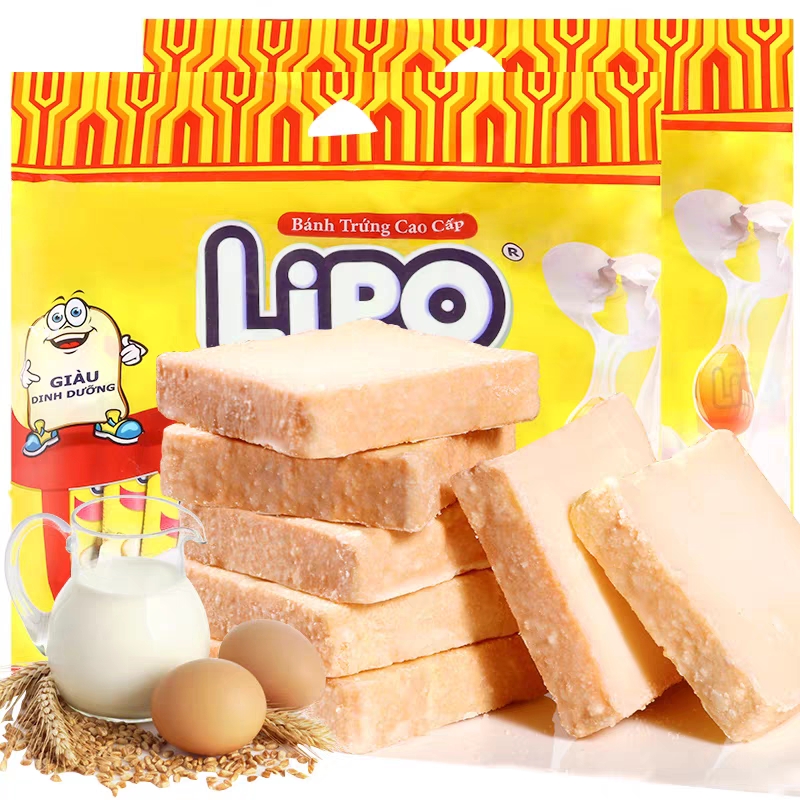 越南进口lipo面包干脆片鸡蛋牛奶原味黄油椰子榴莲小饼干儿童零食-图2