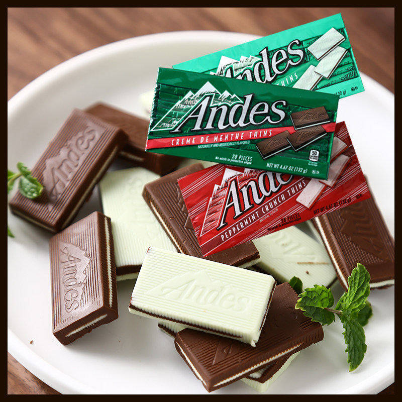 美国Andes安迪士薄荷巧克力单双层薄荷夹心儿童生日礼物进口零食,淘宝优惠券,粉丝福利购,淘宝优惠卷