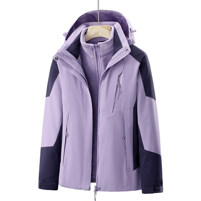 朱雀红冲锋衣男女三合一保暖外套