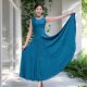 Dress Sleeveless ພາກຮຽນ spring ແລະ summer ແບບໃຫມ່ slimming dress ຍາວ