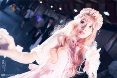 Реквизит на заказ 【垂耳汪】原创lolita粉色华丽天使小物手杖手袖kc边夹耳环颈饰
