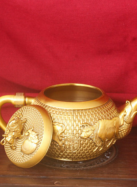 福牛转转茶壶套装家用工艺品
