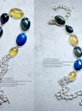 Prussian Blue 14｜Vintage 古董Monet宫廷巴洛克风格项链