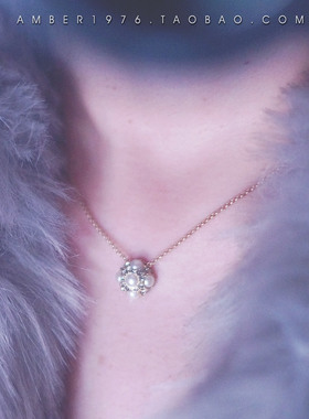 No.241 Seven Coicclion七彩 水晶宝石珍珠镶嵌合金镀金锁骨项链