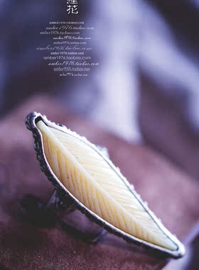 No.311 Lucky Brand 自然主义气质 合金镀银做旧浮雕羽毛戒指