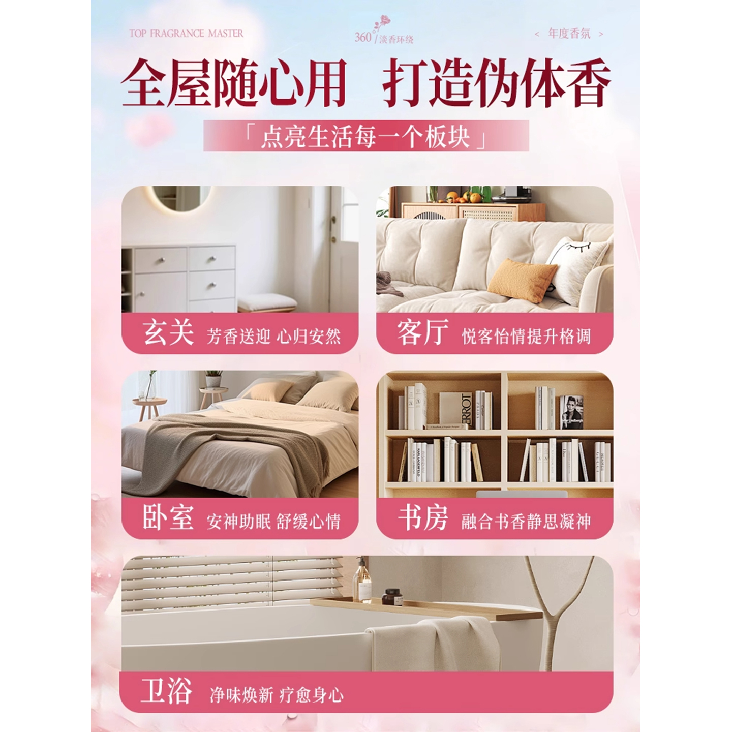 厕所香薰卫生间专用除臭神器空气清新剂去异味房间内持久固体香氛 - 图1