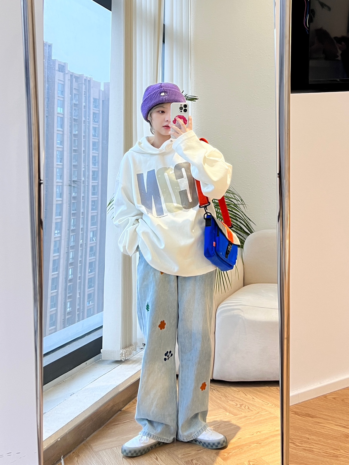 RDBK正品男女生克莱因蓝斜挎包休闲邮差包情侣款单肩包潮牌小包 - 图0