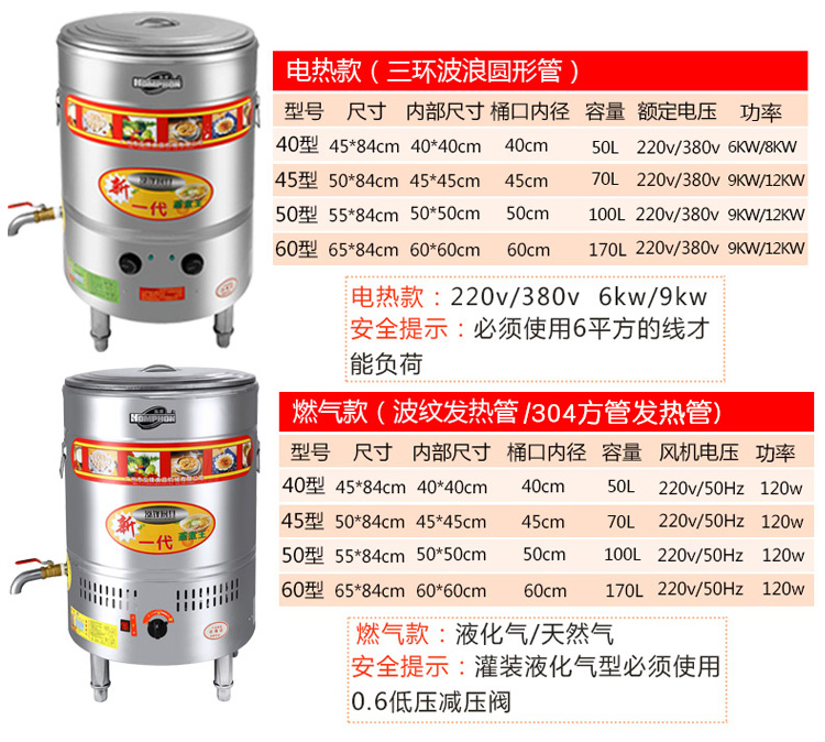 泓锋煮面炉商用燃气电热煮面桶下面桶节能保温煮面机蒸煮汤面粉锅-图2