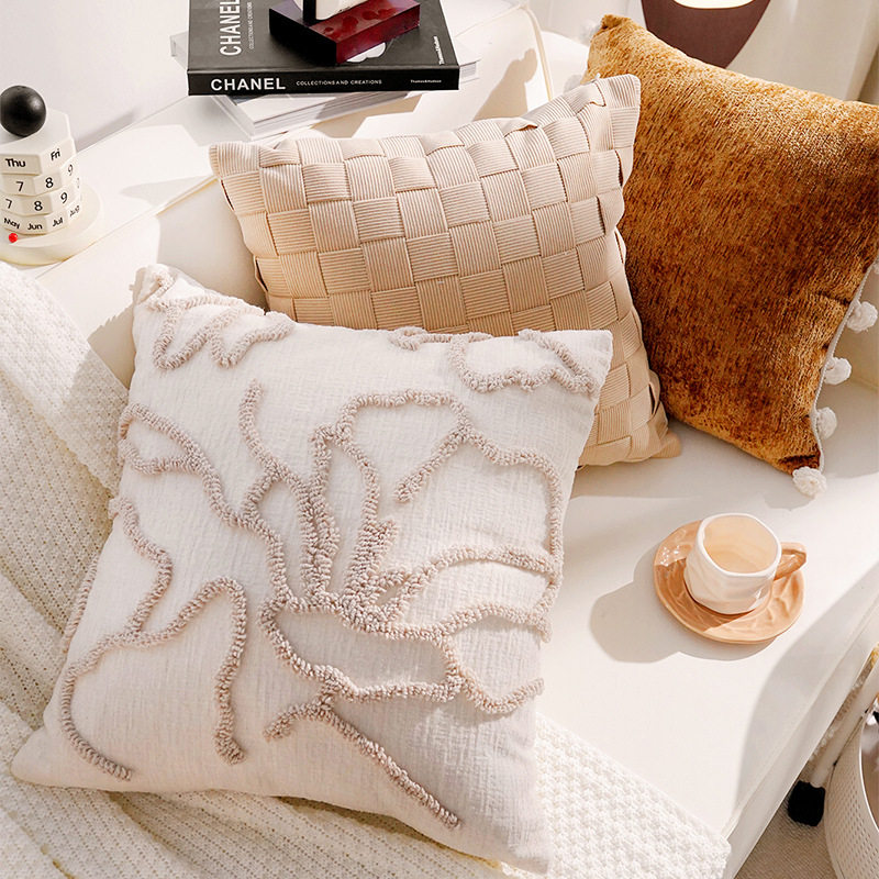 现代简约黑白抱枕套轻奢高级感靠枕套北欧床上客厅沙发抱枕套含芯,淘宝优惠券,粉丝福利购,淘宝优惠卷