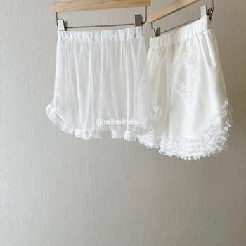 ລະຫັດຫັກຟຣີການຂົນສົ່ງເກົາຫຼີພາກຮຽນ spring ແລະ summer ເດັກຍິງສີຂາວ skirt ຝ້າຍງາມ INS ຮັກ lace skirt
