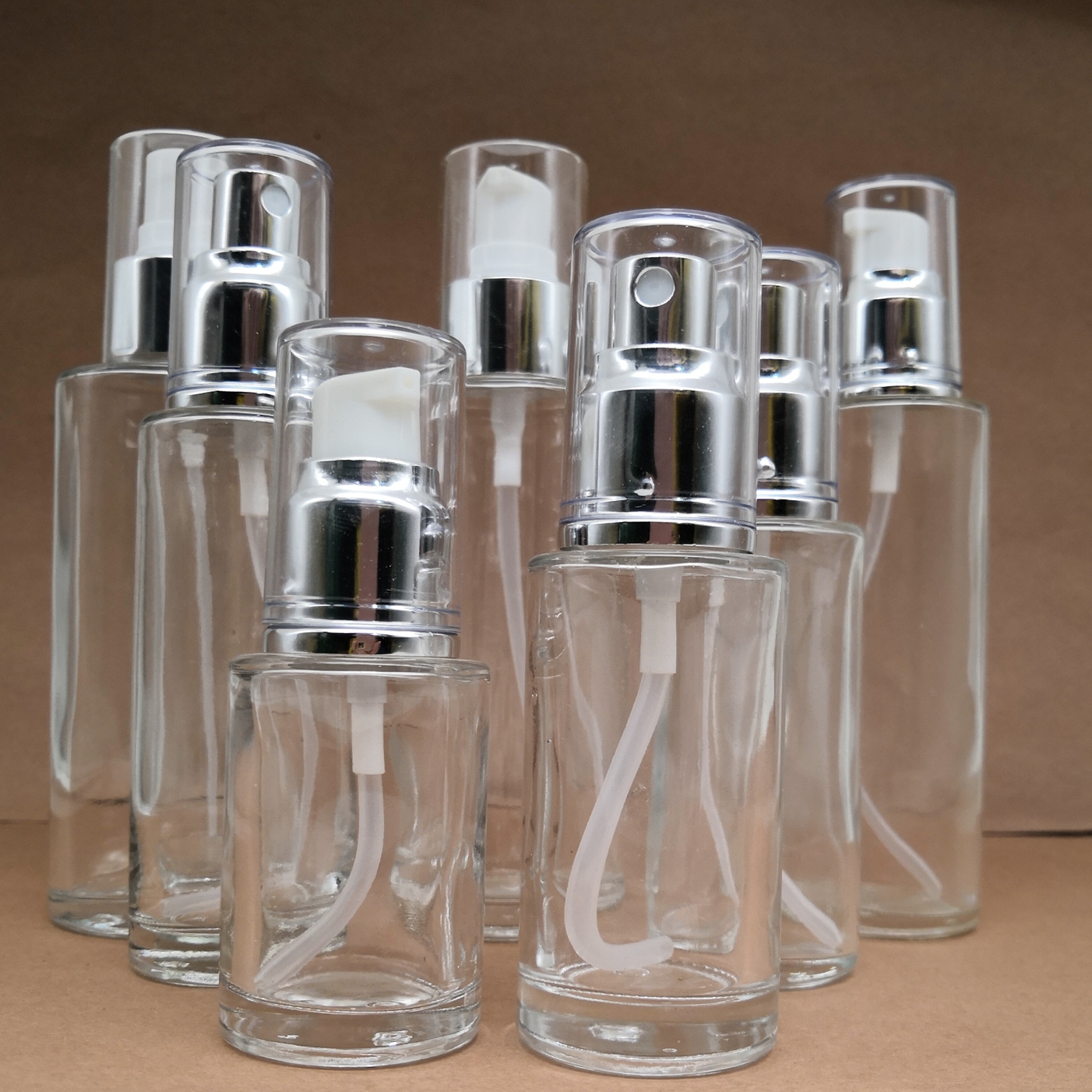 透明小喷壶 化妆品分装瓶香水喷雾喷乳瓶子 电镀盖分装玻璃喷雾瓶