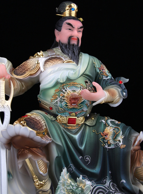 胡天南神像胡二太爷圣丰汉白玉石