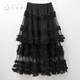 New heavy industry long skirt multi-layered cake skirt