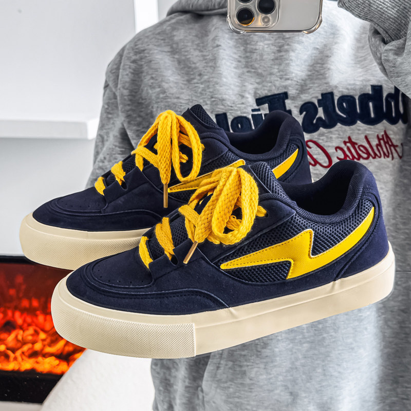 鞋子男潮鞋百搭厚底板鞋2026春季新款透气溶解鞋男运动休闲帆布鞋,淘宝优惠券,粉丝福利购,淘宝优惠卷