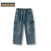 Balabala boys' jeans and fleece overalls winter
