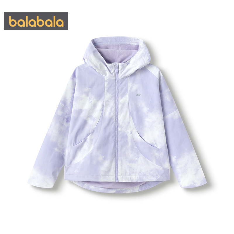 巴拉巴拉女童外套中大童加绒连帽上衣春秋新款童装儿童户外运动潮,淘宝优惠券,粉丝福利购,淘宝优惠卷