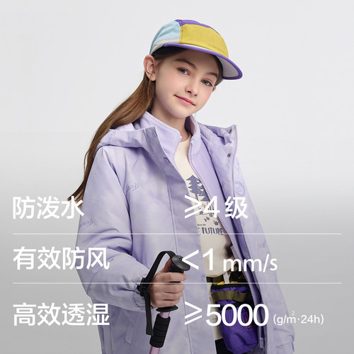 巴拉巴拉女童棉服儿童大童中长款三合一风衣外套秋冬季装棉衣加厚 - 图2
