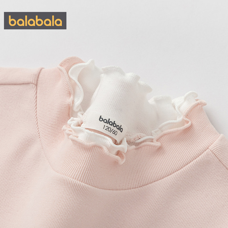 巴拉巴拉女童长袖T恤中大童白色公主上衣春秋款童装儿童打底衫潮,淘宝优惠券,粉丝福利购,淘宝优惠卷