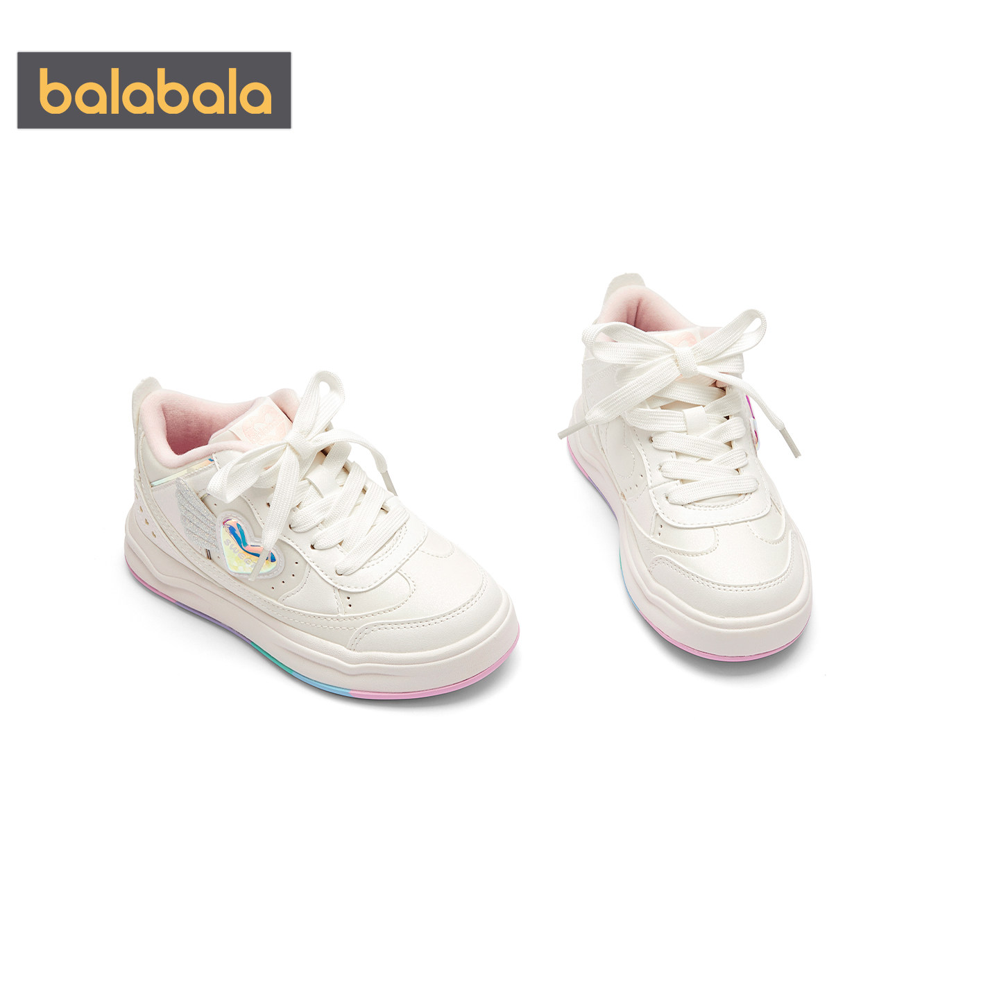 巴拉巴拉女童板鞋宝宝加绒鞋子冬季新款童鞋儿童小白鞋休闲运动鞋,淘宝优惠券,粉丝福利购,淘宝优惠卷