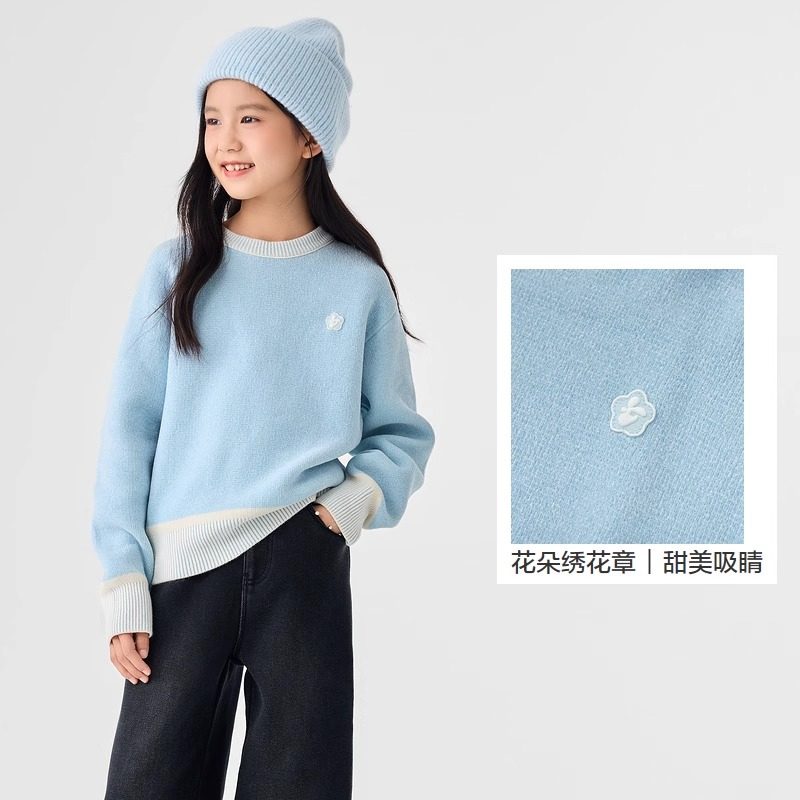 巴拉巴拉女童毛衣秋冬新款童装中大童洋气针织衫儿童套头打底衫厚,淘宝优惠券,粉丝福利购,淘宝优惠卷