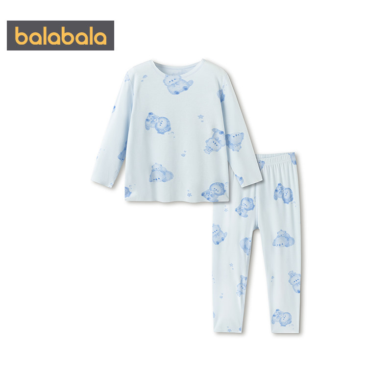 Balabala children's underwear set antibacterial pajamas autumn
