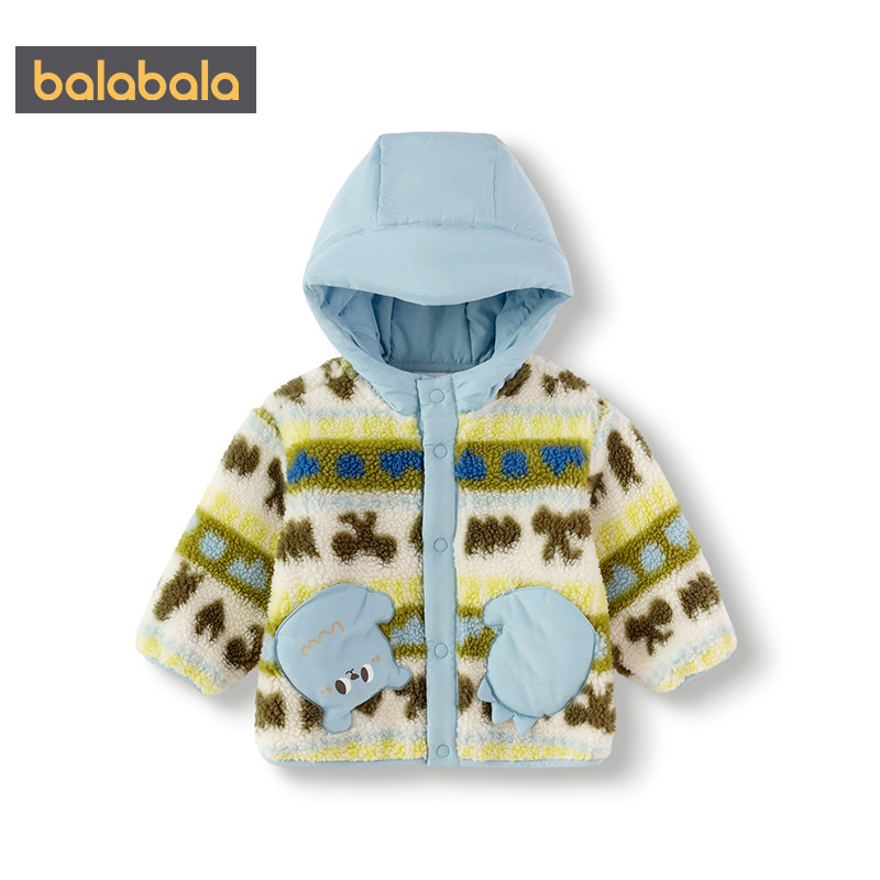 巴拉巴拉儿童外套男童女童摇粒绒上衣冬装新款童装宝宝夹棉衣服厚,淘宝优惠券,粉丝福利购,淘宝优惠卷