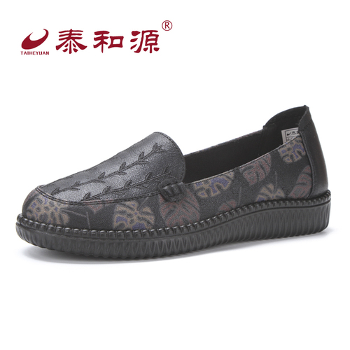 泰和源老北京布鞋女秋季新款软底中老年一脚蹬单鞋奶奶鞋妈妈单鞋