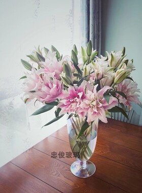 忠俊瑕疵水晶玻璃透明幻彩金边
